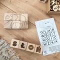 Drewniane klocki z literkami "pełne litery" - Wooden Way (Likocki)